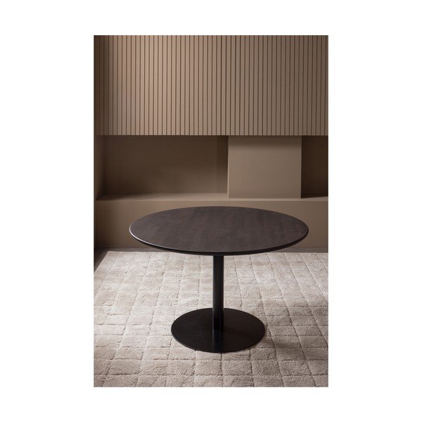 Kerek étkezőasztal tölgyfa asztallappal ø 120 cm Tablo – WOOOD-image-1