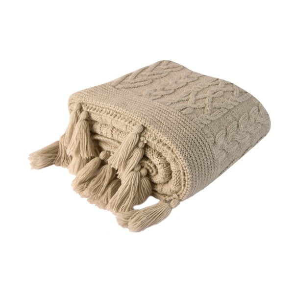 Daniela világosbézs takaró, 170 x 130 cm - Homemania Decor-image-1
