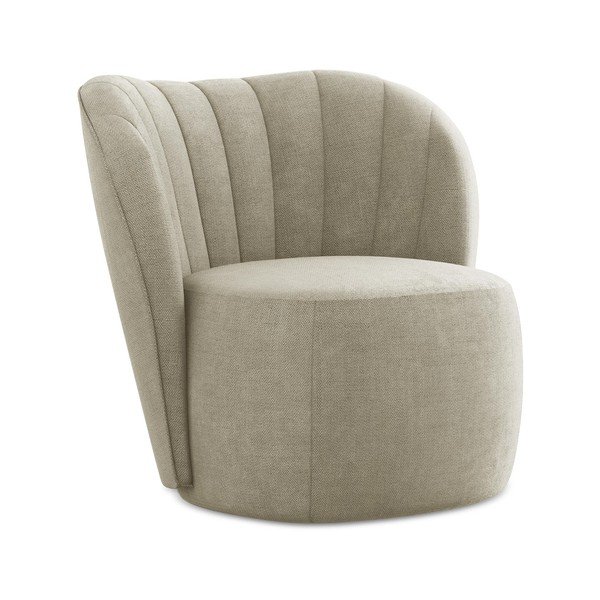 Bézs zsenília fotel Keloa – Makamii