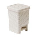 Rattan Pedal Bin Calico krémszínű fürdőszobai pedálos szemetes, 6 l - Addis