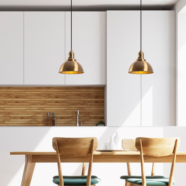 Bronzszínű függőlámpa fém búrával ø 21 cm Varzan – Opviq lights-image-1