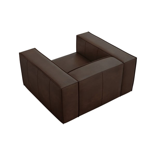 Sötétbarna bőr fotel Madame – Windsor & Co Sofas-image-4