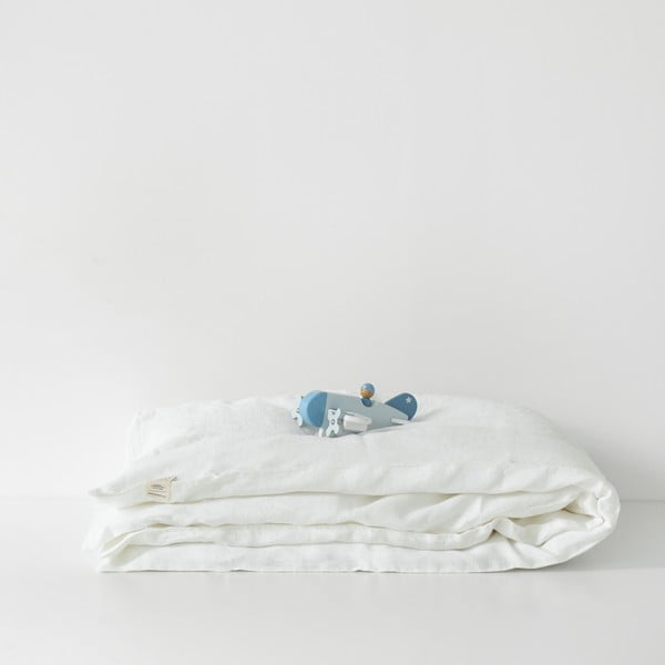 Nature fehér len gyerek ágyneműhuzat, 140 x 200 cm - Linen Tales