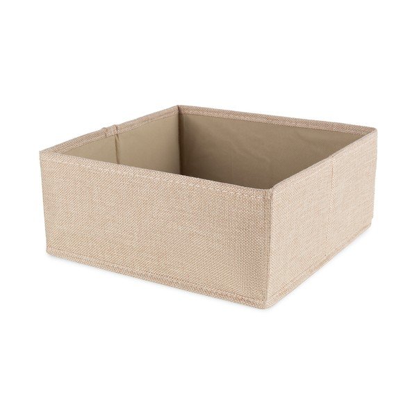 Bézs textil tárolódoboz 28x12x12 cm Sandy – Compactor