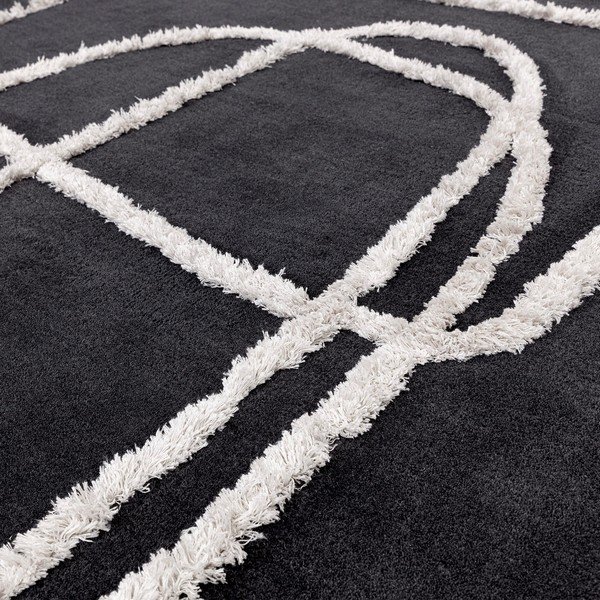 Fekete kézi szövésű gyapjú szőnyeg 160x230 cm Matrix – Asiatic Carpets-image-1