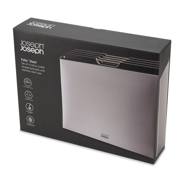 Vágódeszka készlet állvánnyal, 4 db-os 7x35,5 cm Folio - Joseph Joseph-image-4