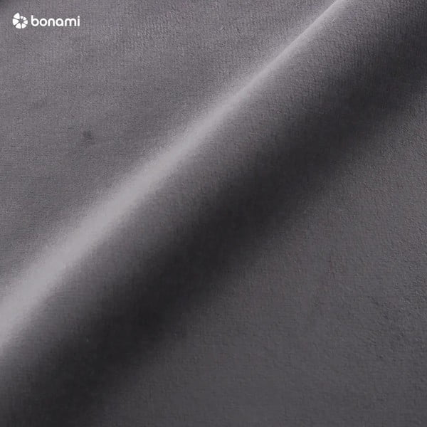 Sötétszürke kárpitozott ágyneműtartós franciaágy ágyráccsal 160x200 cm Anani – Makamii-image-4