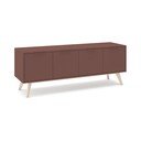 Terrakotta színű matt TV-állvány 140x53x40 cm Campus – Marckeric