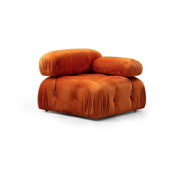 Narancssárga bársony kanapé modul (jobb oldali) Bubble – Artie