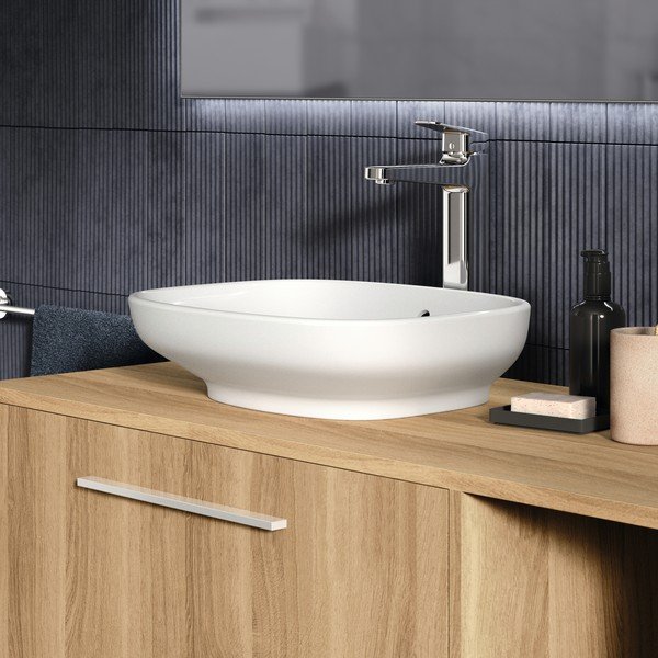 Natúr színű fali mosdó alatti szekrény tölgyfa dekorral 80x44 cm i.Life B – Ideal Standard-image-1