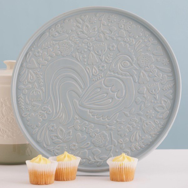 Szürkéskék szervírozó kerámia tányér ø 30 cm Home to Roost – Mason Cash-image-1