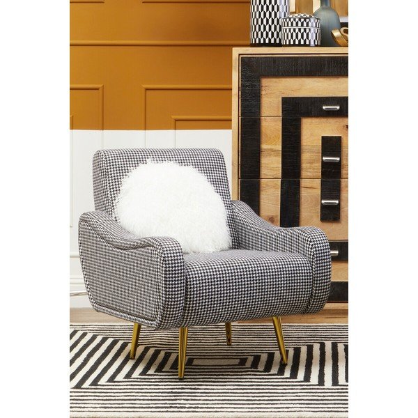 Fekete-fehér fotel Holli – Premier Housewares-image-1