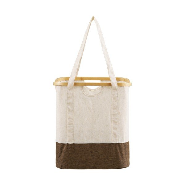 Barna-krémszínű textil szennyeskosár Noto – House Nordic-image-4
