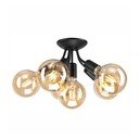 Fekete mennyezeti lámpa lámpabúra nélkül Viggo – LAMKUR