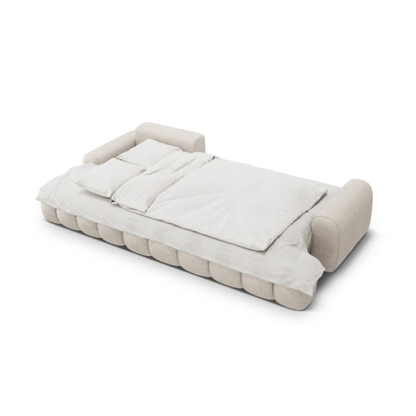 Bézs kinyitható-tárolóhelyes sarokkanapé (bal oldali-heverő résszel) Linz – Cosmopolitan Design-image-4