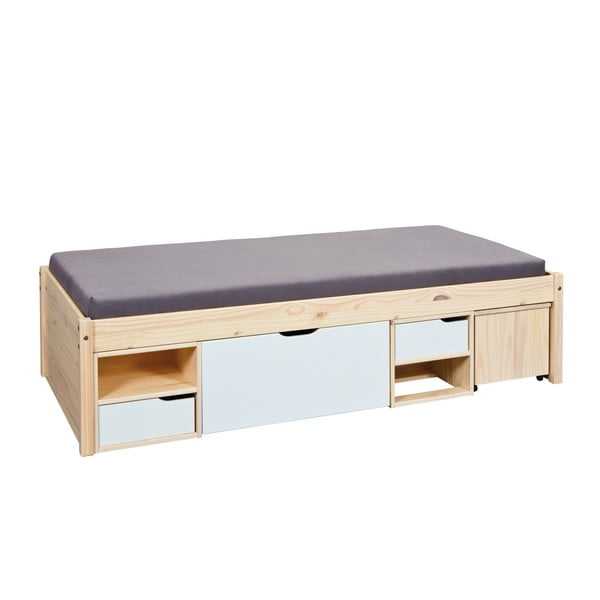 Gudjam tömör fenyőfa ágy, 90 x 200 cm - Interlink