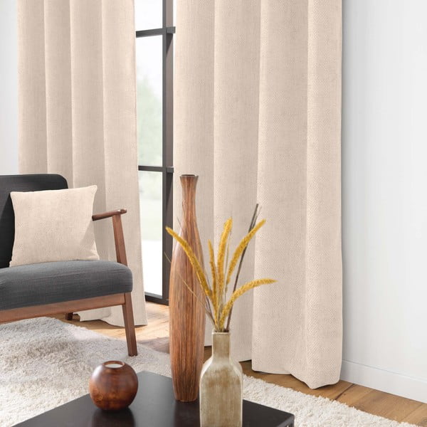 Bézs zsenília függöny 140x260 cm Leo – douceur d'intérieur-image-1