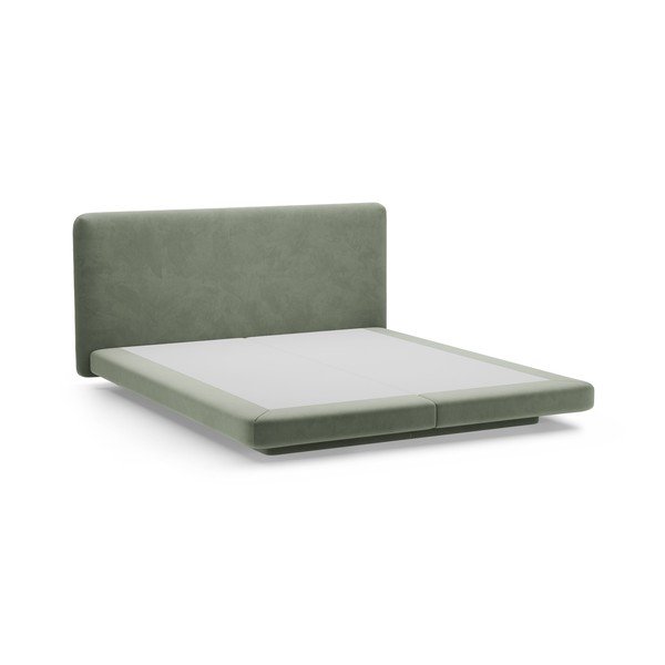 Zöld kárpitozott franciaágy 200x200 cm Linea – Micadoni -image-2