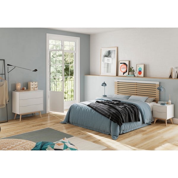 Fehér alacsony komód 80x83 cm Campus – Marckeric-image-1