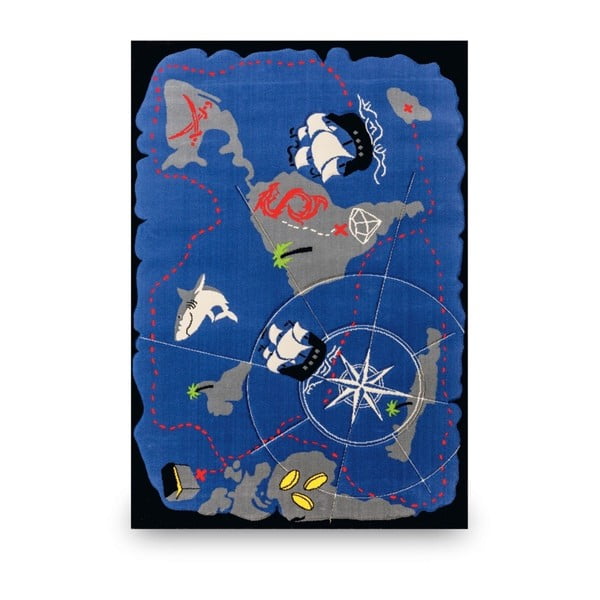 Pirate kék gyerekszőnyeg, 133 x 190 cm