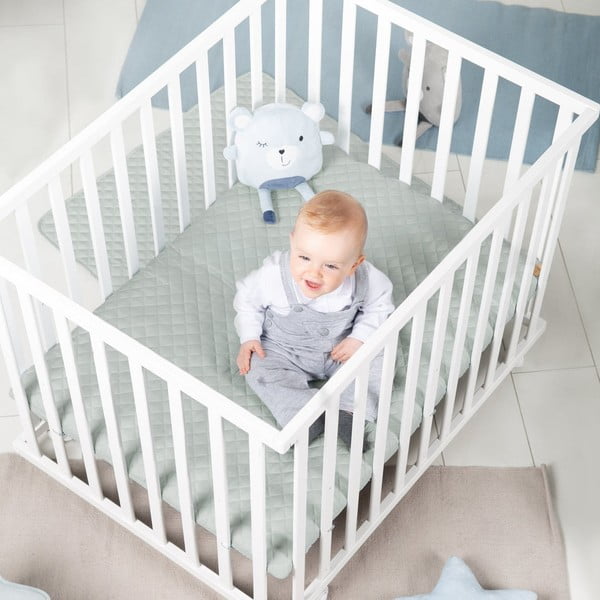 Fehér gurulós járóka 100x75 cm Style – Roba-image-3