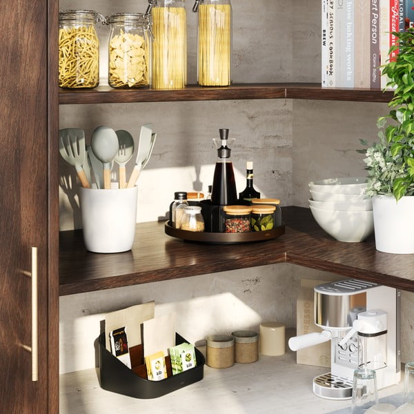 Fekete forgó fa fürdőszobai rendszerező kozmetikumokhoz Bellwood – Umbra-image-4