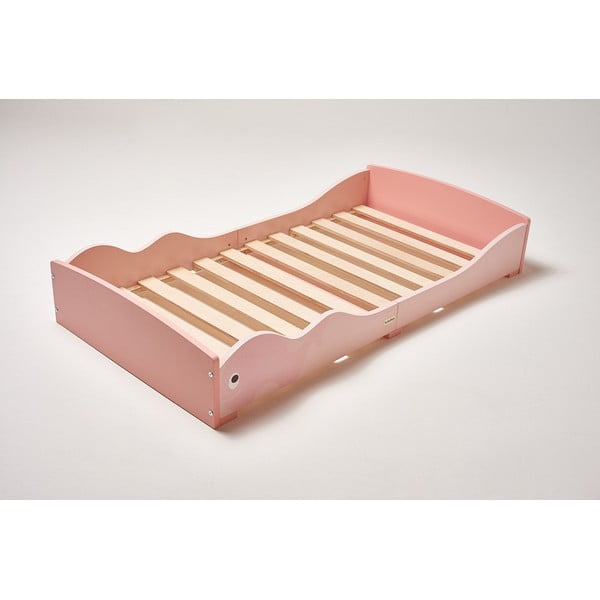 Rózsaszín gyerekágy 70x140 cm Whale - Rocket Baby-image-1