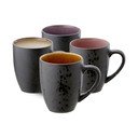 Fekete kerámia bögre szett 4 db-os 300 ml Gastro Black/Mix – Bitz
