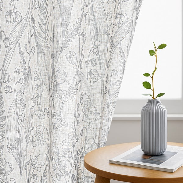 Világosszürke függöny 135x250 cm Selvetia – Restilo-image-2