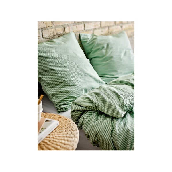 Világoszöld egyszemélyes pamut ágyneműhuzat 140x200 cm Cheerful – Södahl-image-1