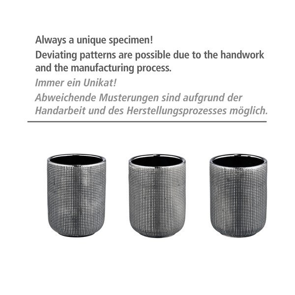 Ezüstszínű kerámia szappanadagoló 400 ml Rivalta – Wenko-image-3