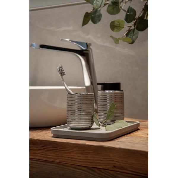 Ezüstszínű kerámia szappanadagoló 0.28 l Vilalba – Wenko-image-1