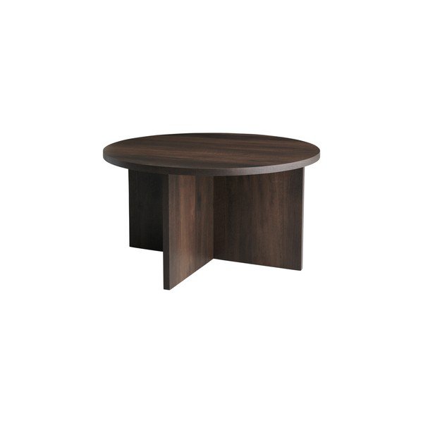 Barna MDF kerek dohányzóasztal ø 85 cm Poppy – Ellos Home