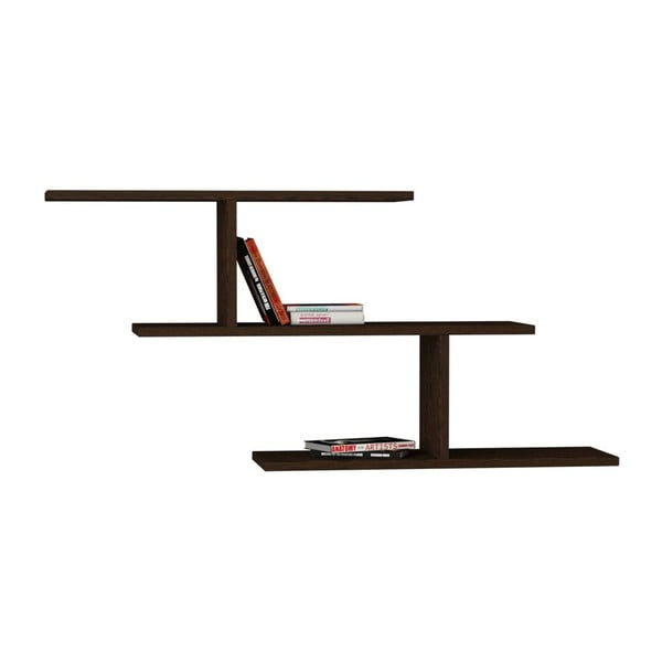 Misi sötétbarna fali polc, szélesség 111 cm