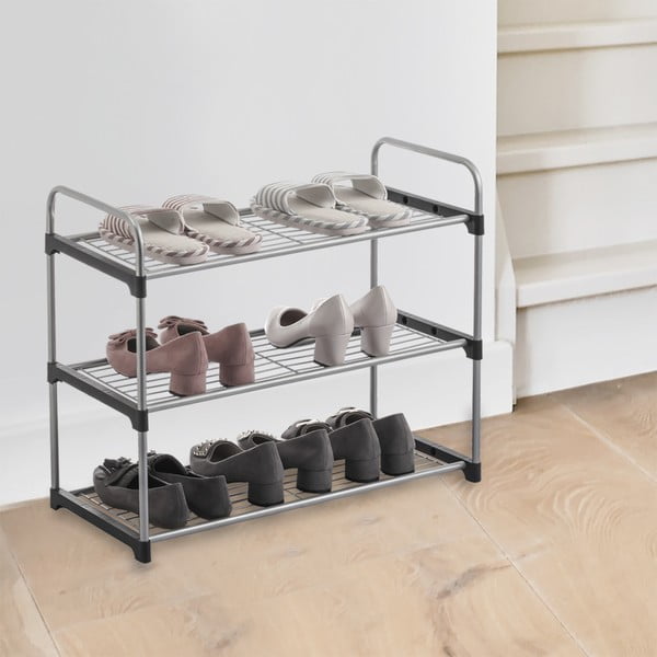 Ezüstszínű fém cipőtartó állvány – Orion-image-1