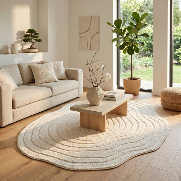 Krémszínű szőnyeg 160x230 cm Pebble – ESTE-image-3