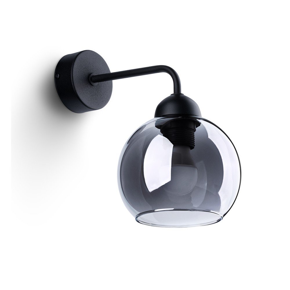 Fekete fali lámpa ø 15 cm Grande Sollux