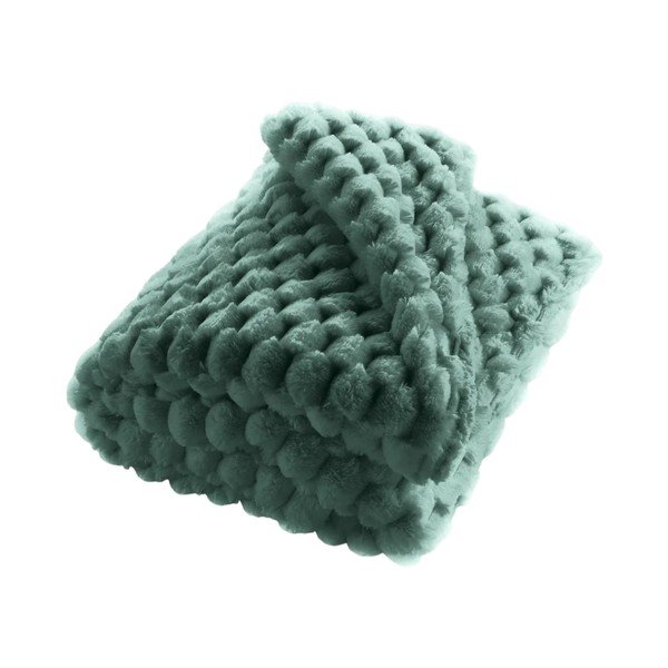 Zöld mikroplüss takaró 220x240 cm Frosty – douceur d'intérieur