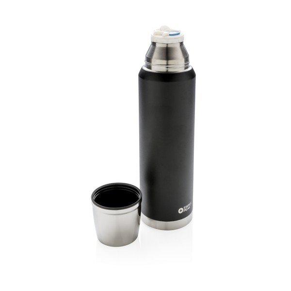 Fekete rozsdamentes acél termosz, 1 l - XD Design-image-2