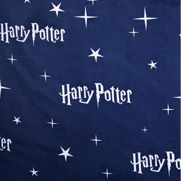 Sötétkék-szürke egyszemélyes mikroszálas gyerek ágyneműhuzat 140x200 cm Harry Potter "Hogwarts Night" – Jerry Fabrics-image-4