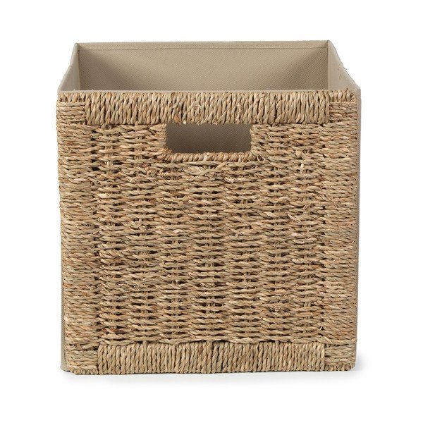 Natúr színű tengerifű tárolódoboz 30x30x30 cm – Compactor