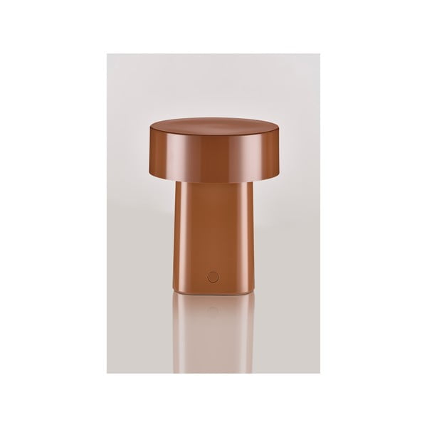 Konyakbarna műanyag LED asztali lámpa (magasság 18 cm) Oblong – Zone-image-3