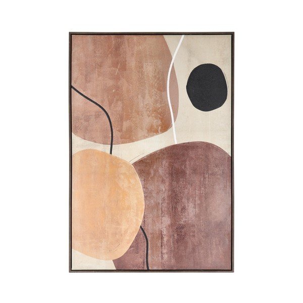 Nyomtatott-kézzel festett részletekkel keretezett-vászon kép 83x123 cm Gallery – Bizzotto