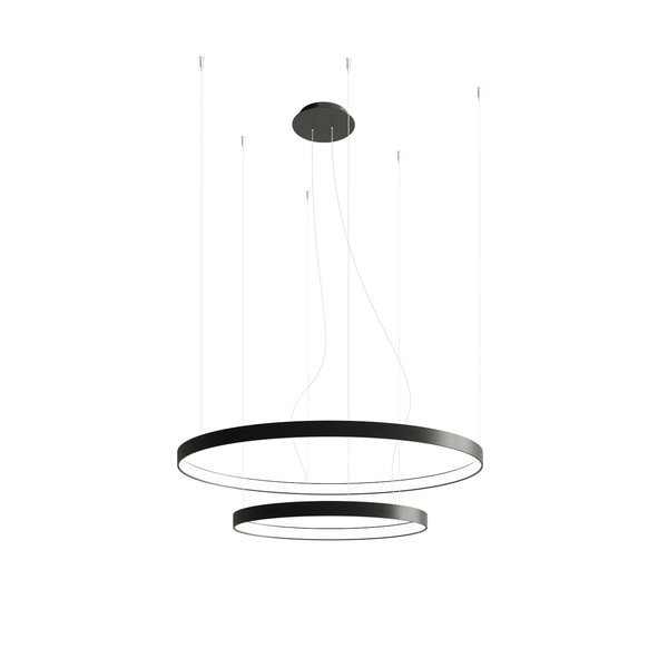 Fekete alumínium LED függőlámpa ø 78 cm RIO – Thoro