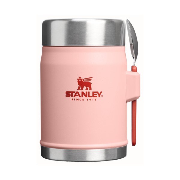 Barackszínű rozsdamentes acél ételtartó termosz 400 ml Legendary Food Jar + Spork Peach Rose – Stanley