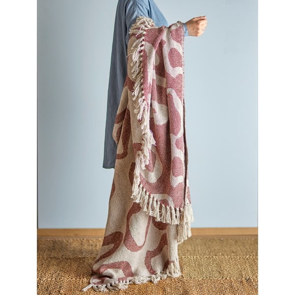 Barna újrahasznosított pamut takaró 130x160 cm Salobre – Bloomingville-image-1