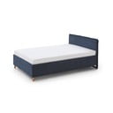 Sötétkék kárpitozott ágyneműtartós gyerekágy ágyráccsal 140x200 cm Fun – Meise Möbel