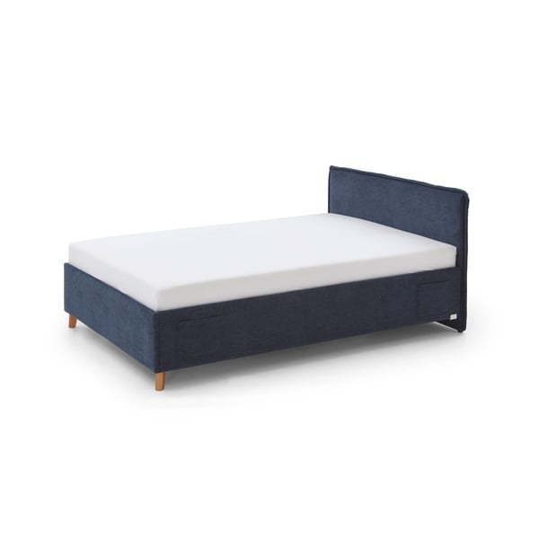 Sötétkék ágyneműtartós gyerekágy 140x200 cm Fun – Meise Möbel