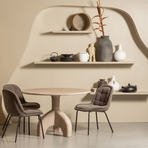 Szürke bársony étkezőszék szett 2 db-os Crate – WOOOD-image-1