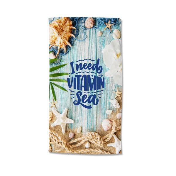 Bársony strandtörölköző 100x180 cm Vitamin Sea – Good Morning